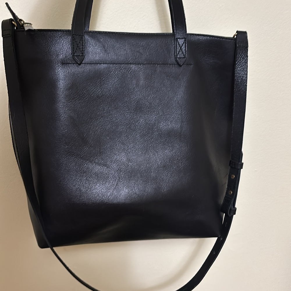 Madewell zip-top medium transport leather tote